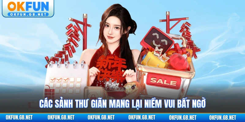 Các sảnh thư giãn mang lại niềm vui bất ngờ